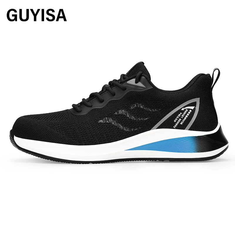 Guyisa New Safety Shoes Lightweight PU Outsole Factory Direct Sales Men's Outdoor Sports Steel Toe Safety Shoes