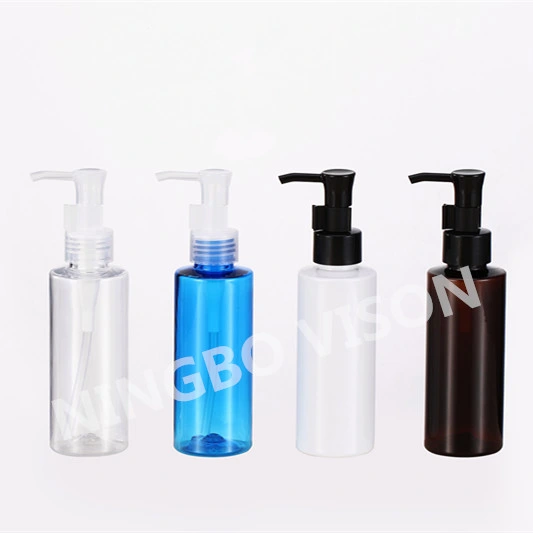 120ml Cylinder Shape Plastic Cosmetic Bottle with Disc Top Cap