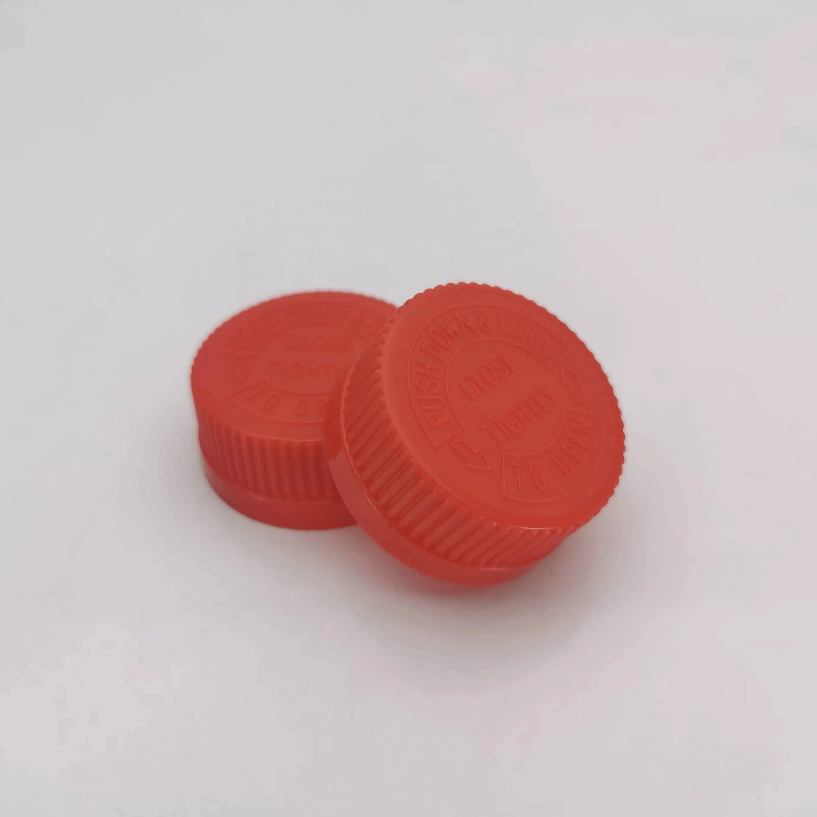 32mm Child Resistant Cap Ribbed Side Double Wall Plastic Cap