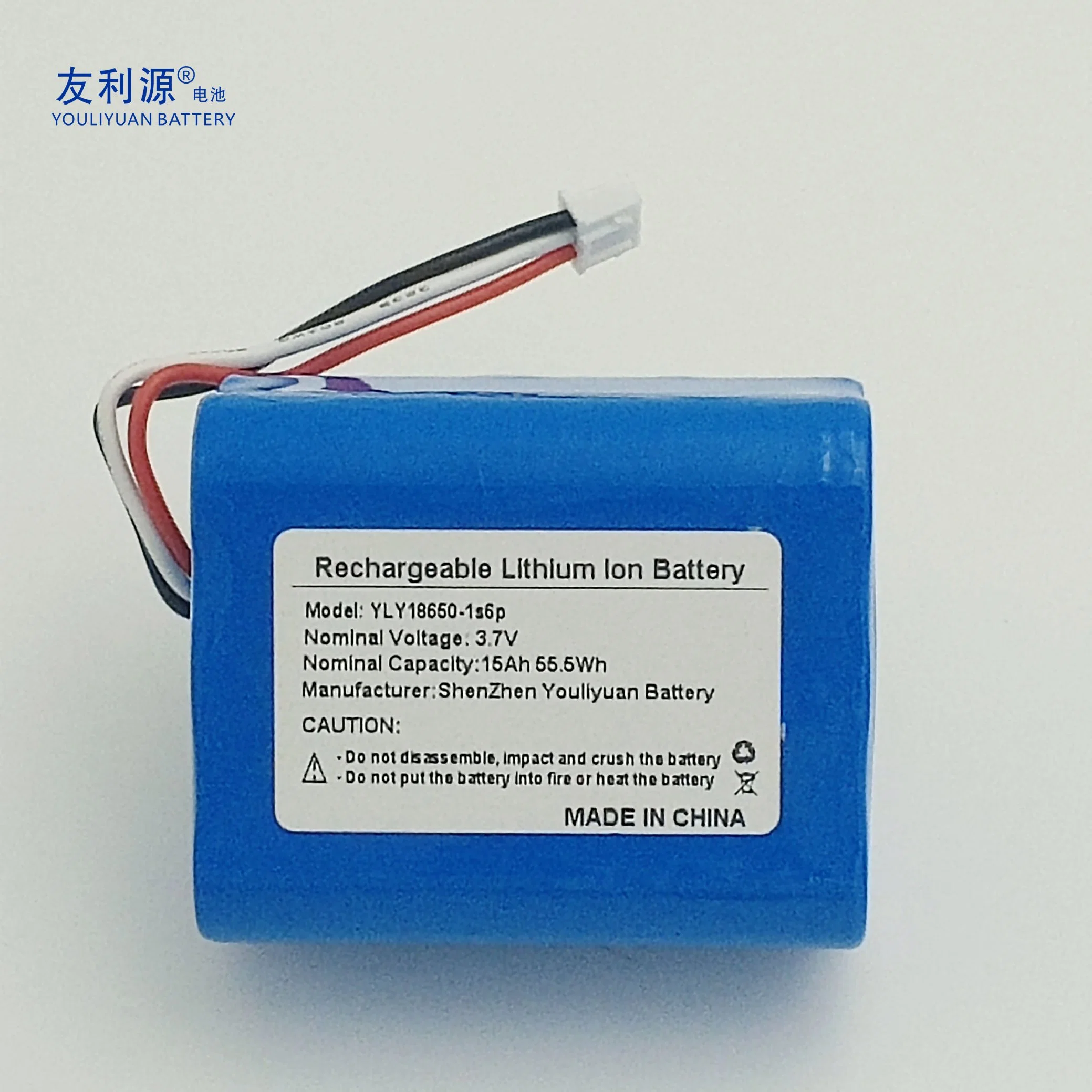 Cylindrical 18650 Battery Packs 1s6p 3.7V 15ah Lithium Ion Battery High Energy Deep Cycle Battery for Iot Device