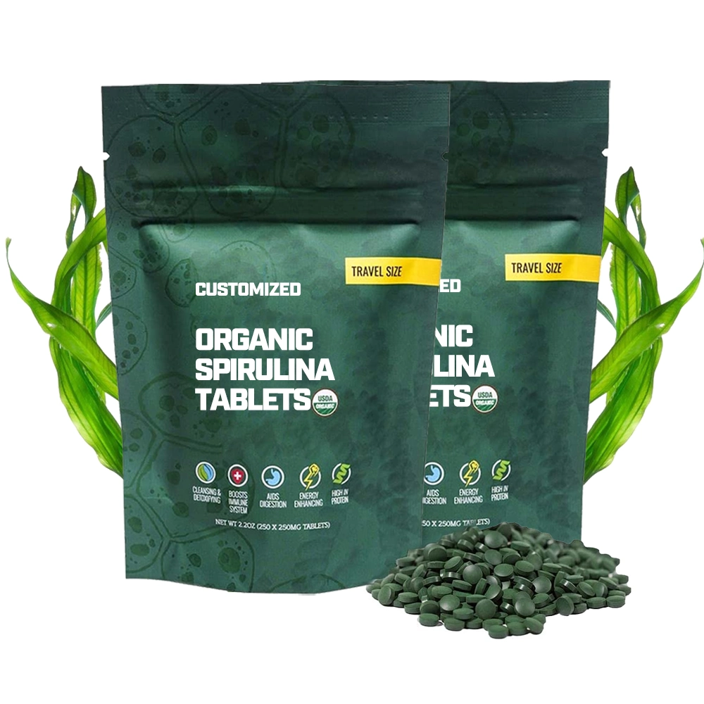 Suplemento de Salud comprimidos OEM de Spirulina Orgánica con Alta calidad