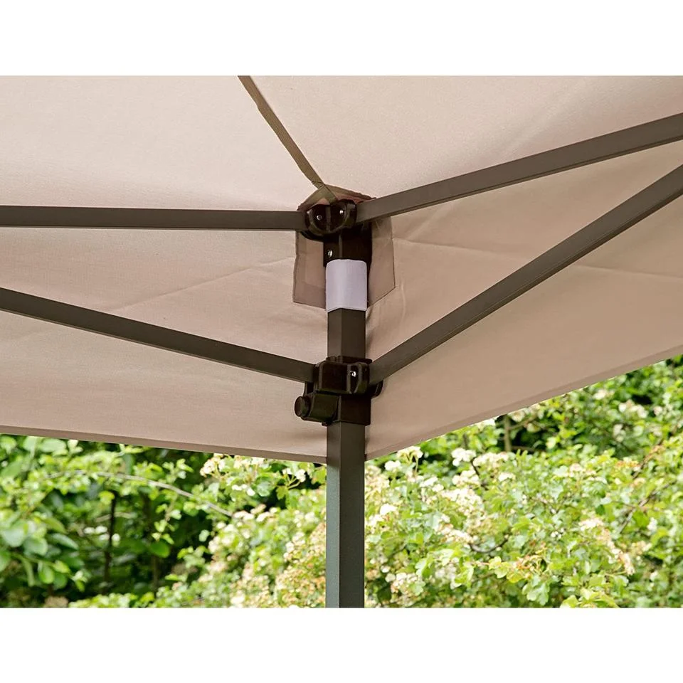 3m x 3m jardin Gazebo dôme gris Pop up partie tente d'auvent Pergola protection UV