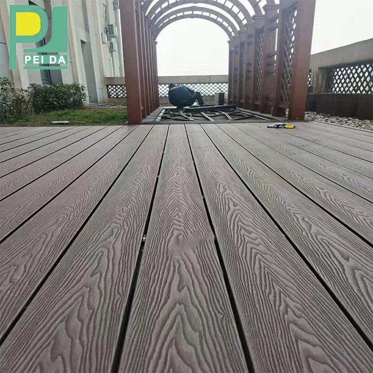 Outdoor Garden WPC Composite Outdoor Decking Terrace Flooring Solid Hard Wood Board