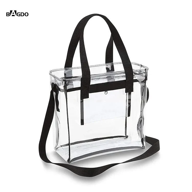 See Through Clear PVC Plastic Ladies Tote Bag for Men Women