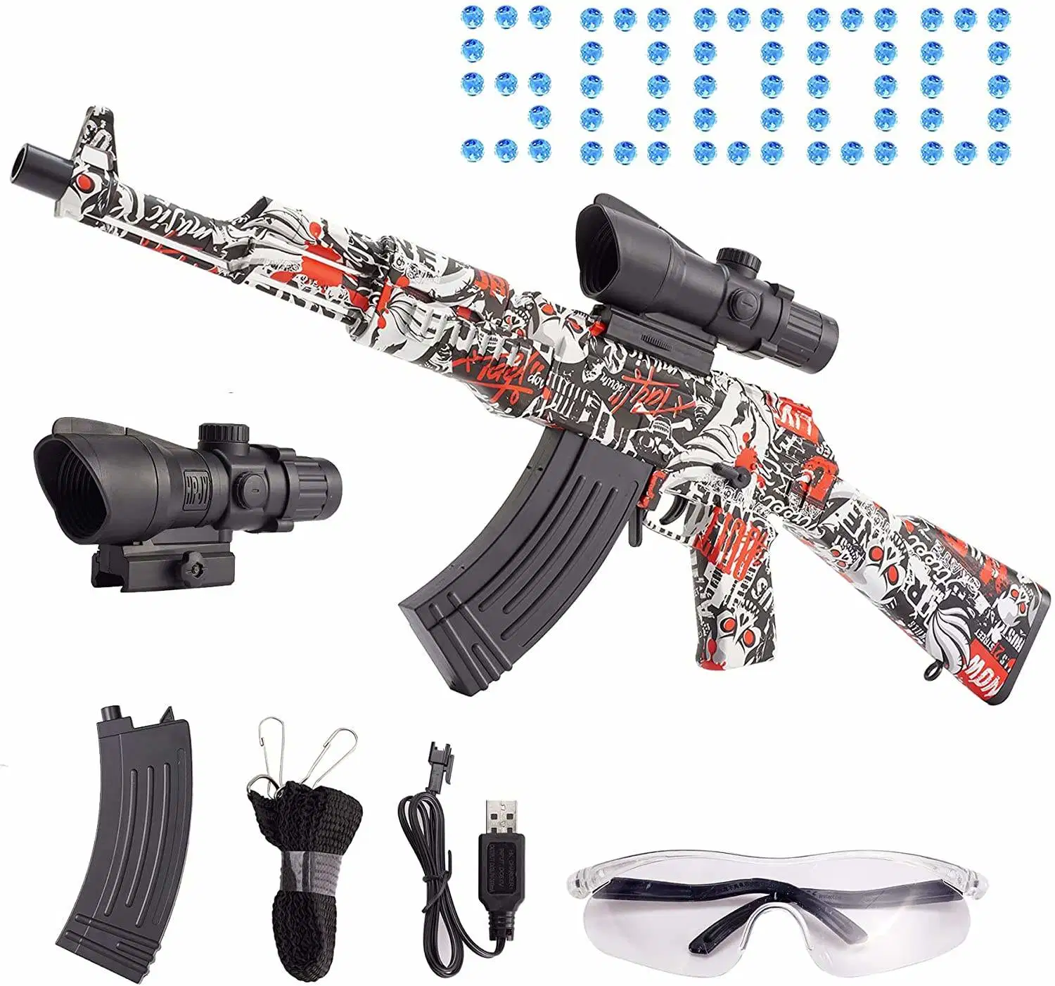 2023 в запасе Gel игрушка Orberz пистолет перезаряжаемый водяной орб Гель-водяной шар Orbez Gun AK47 Gel Water Blaster с Anstoy Gel Шаровые блестеры