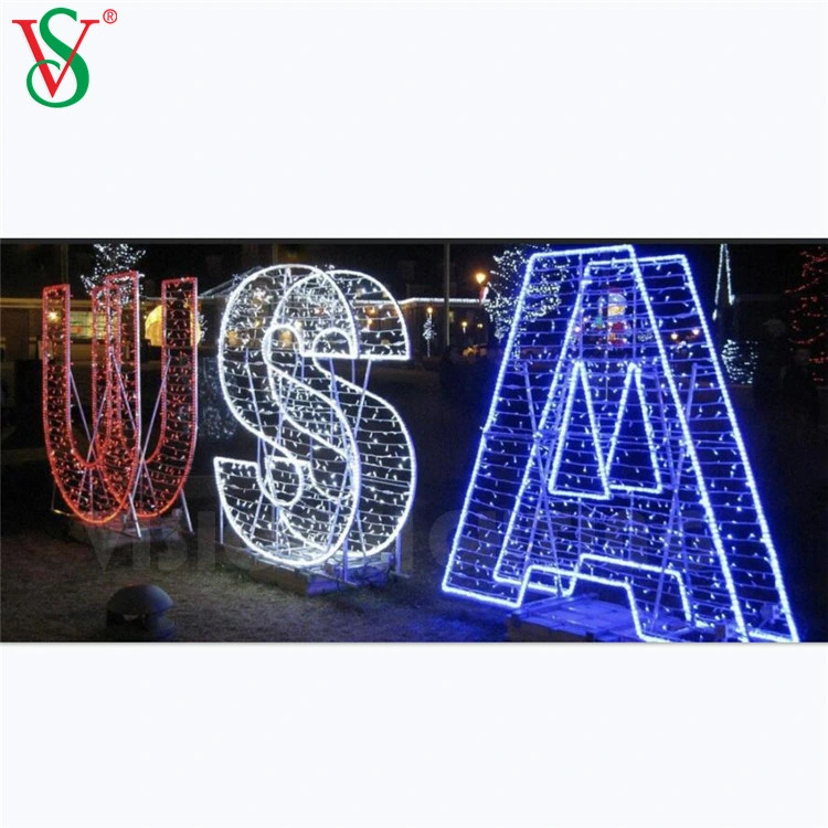 Large Outdoor 3D Christmas Figure Motif Lights Mexico Sign