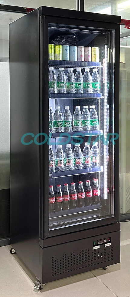 Vertical Freezer Commercial Single Door Glass Display Cabinet