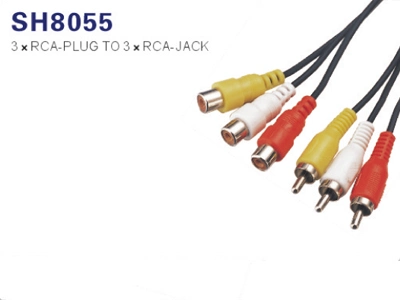 3RCA de audio de 3RCA Cable con RoHS compatible