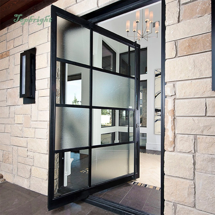 Triple Glass with Argon Gas Germany Brand Hardware Glass Pivot Door Pivot Interior Door