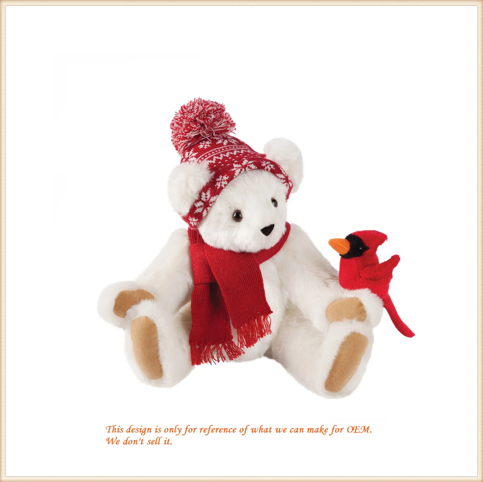 Custom Christmas Bear Soft Toys/ Promotional Christmas Plush Toys Gifts