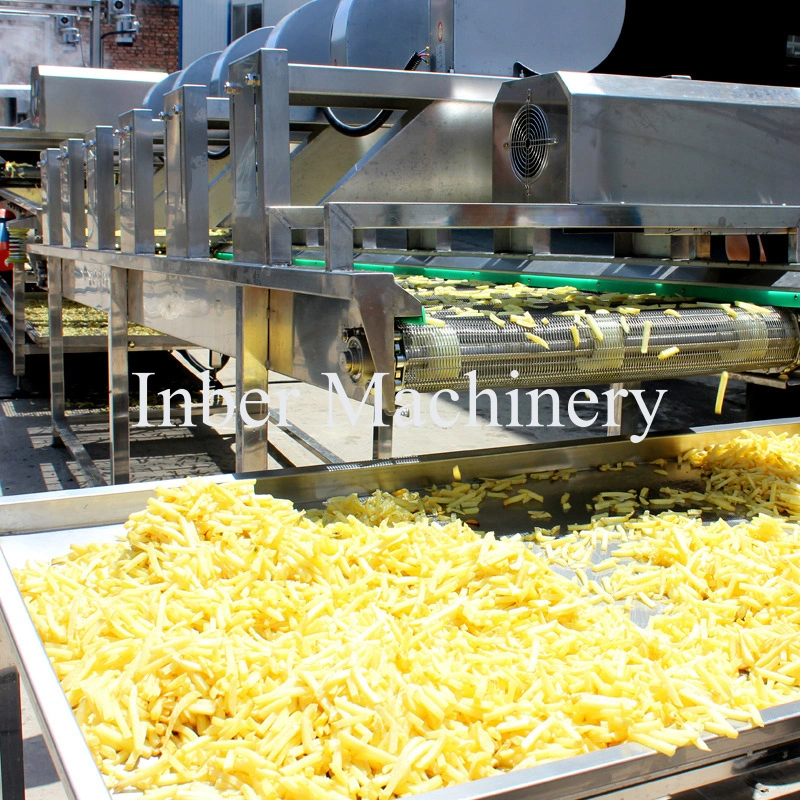 Merienda Frías congeladas línea de producción de patatas fritas freidora Fabricación de máquina de procesamiento de alimentos para freír