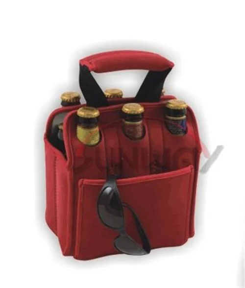 Neoprene 6-Pack Beer Bottle Tote Bag, Bottle Cooler Bag (BC0054)