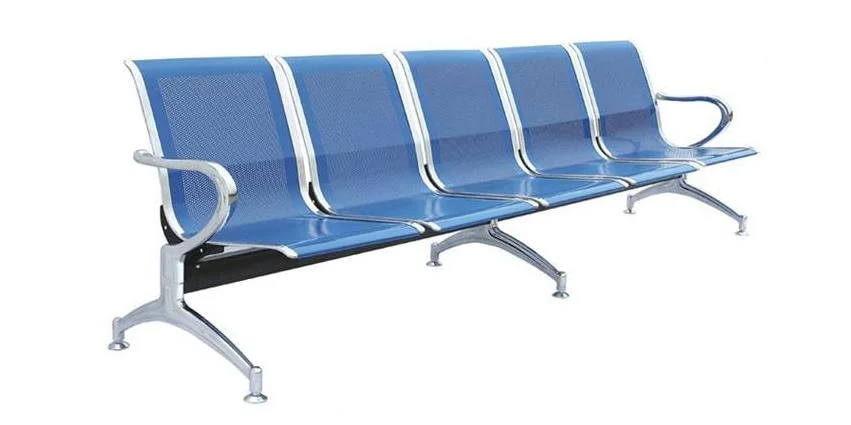 Reception Public Airport Seating Metal Frame Steel Link Gang Waiting Area Tea Table Office Furniture Dining Chair