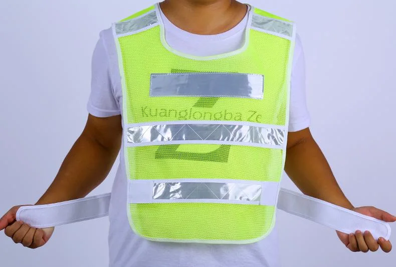 Chaqueta de seguridad de obras de construcción reflectantes chaleco fluorescente LED de malla de prendas de vestir