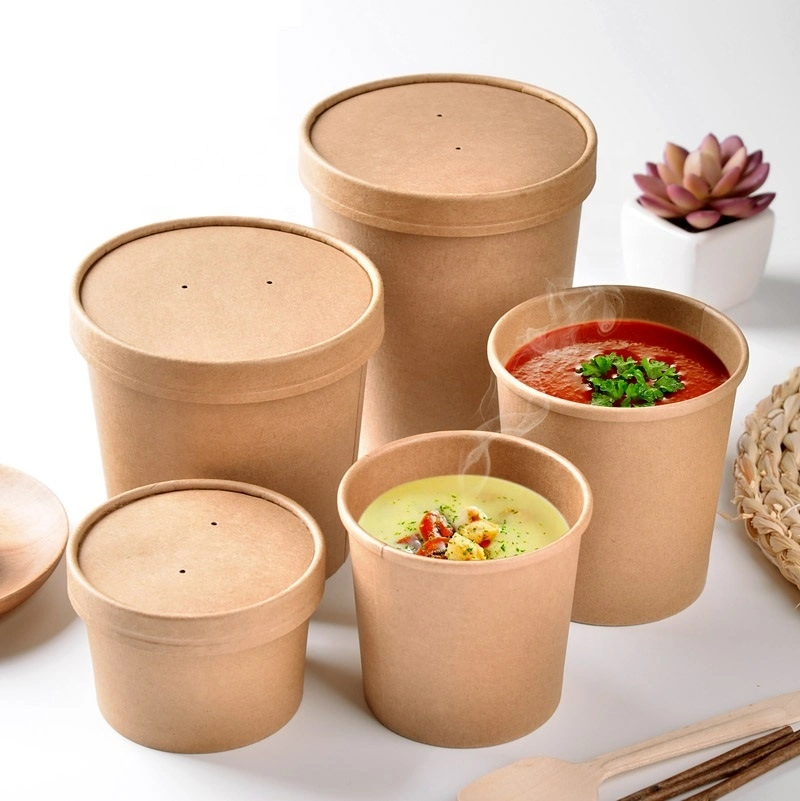 Good Price Eco-Friendly Disposable Biodegradable Packaging Paper Container Soup Cup