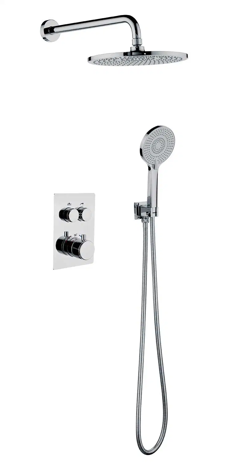 North American Design Styles Luxury Wall Concealed Gungray Finish Shower Set Mixer