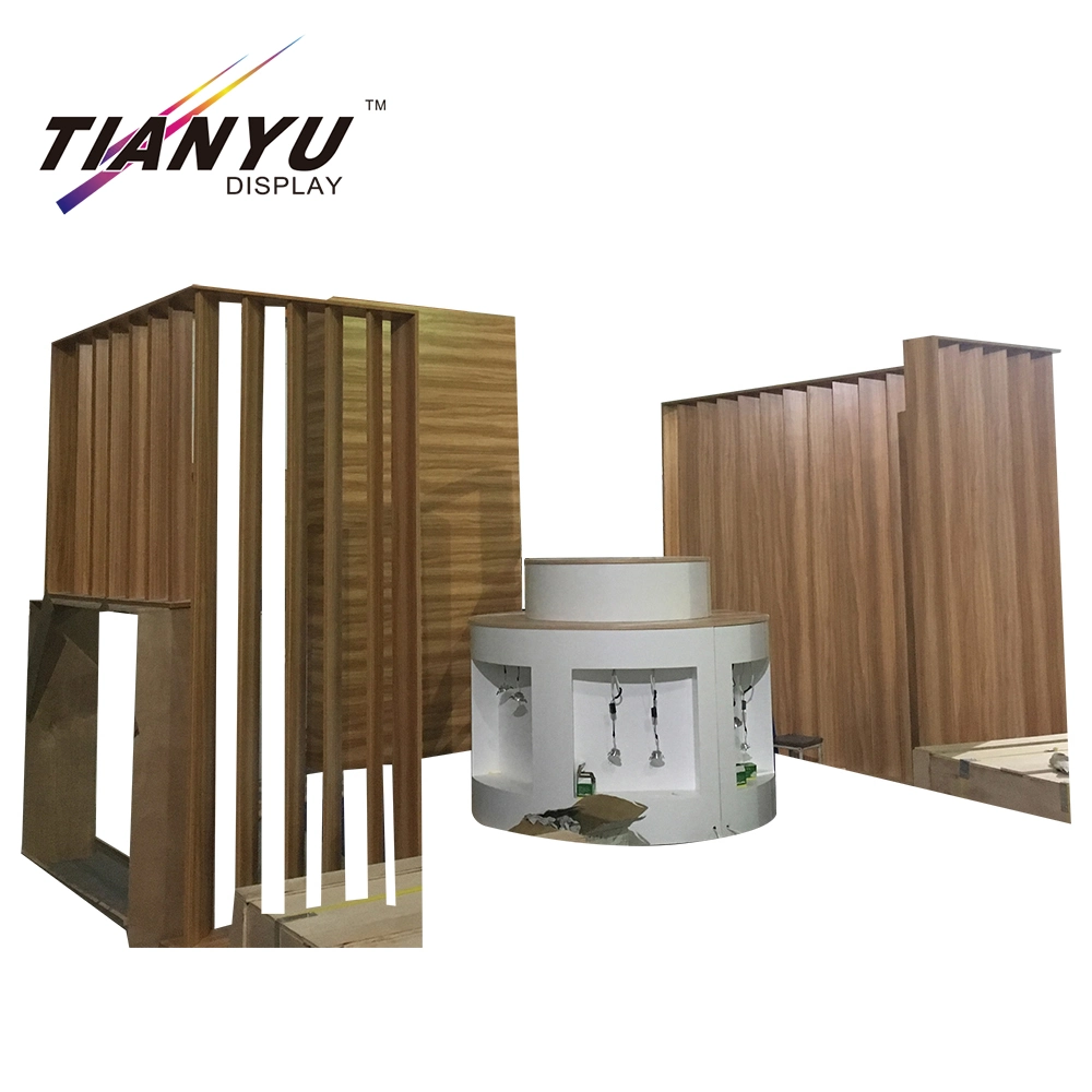 Trade Show Wooden Modular Exhibition Booth Design in Hongokong