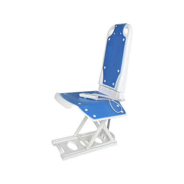 Electric Bath Lift Chair Blue Cover Bathroom Assistance Equipment