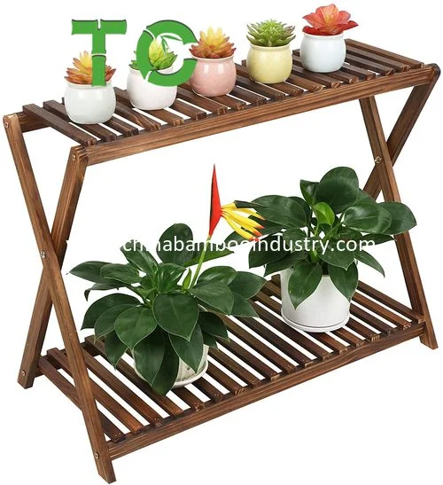 Wholesale/Supplier Foldable Bamboo Flower Stand Wood Shoe Shelf Plant Stand