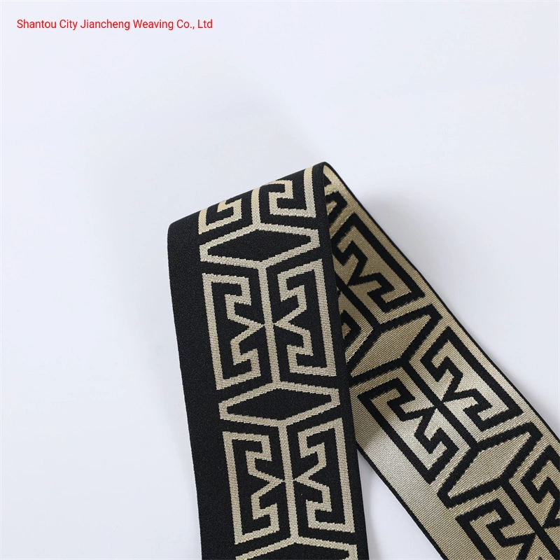 3D Embossed Weaving Elastic Soft Printed Customized Band Underwear Jacquard Woven Shiny Elastic Band for Boxer