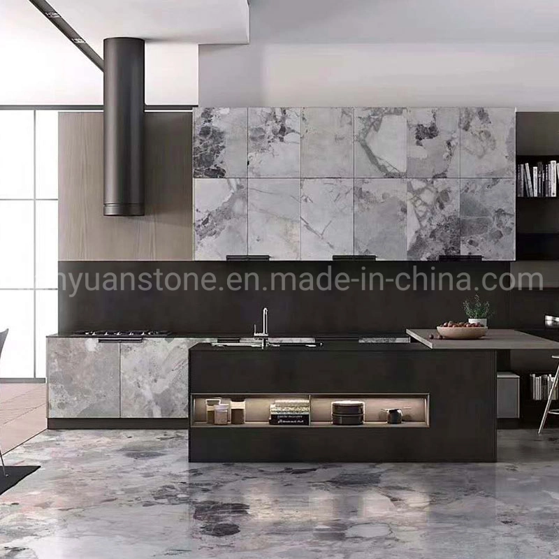 Da Vinci poli de marbre gris marbre pour les carreaux de plancher intérieur mur comptoirs