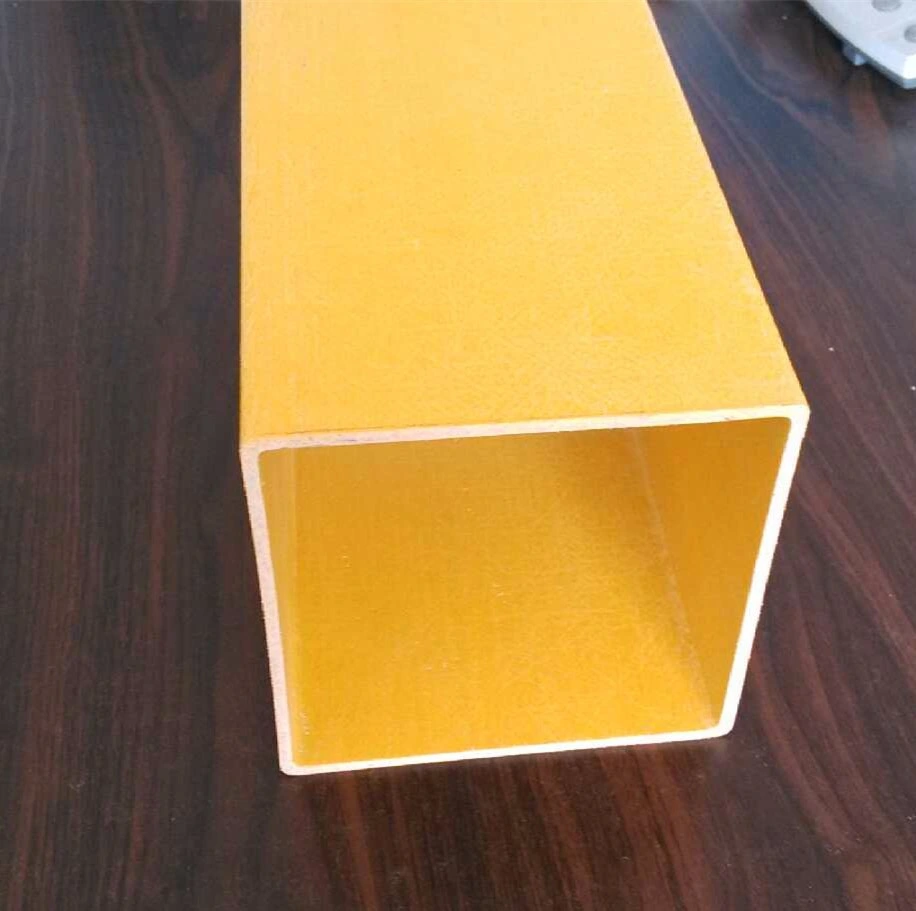 Durable FRP Pultrusion Profile Anti UV GRP FRP Rectangle Tube Fiberglass Square Tube