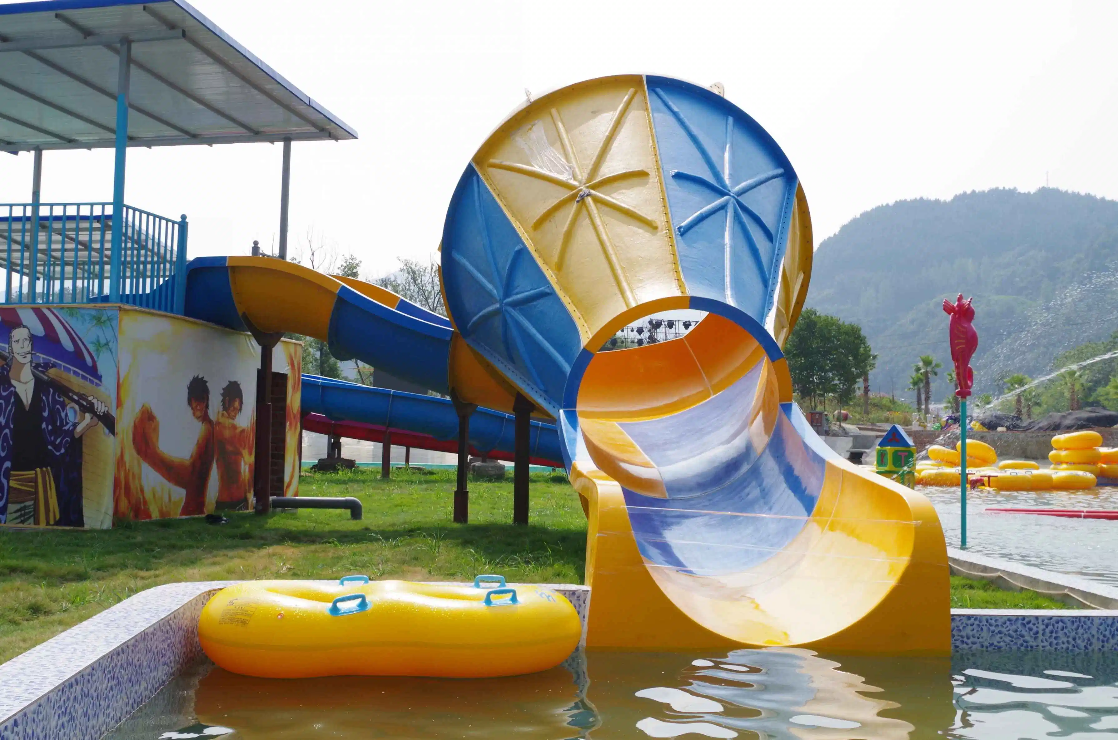 Water Park Swimming Pool Slide, vidrio Fibra Swimming Pool Slide Fabricante