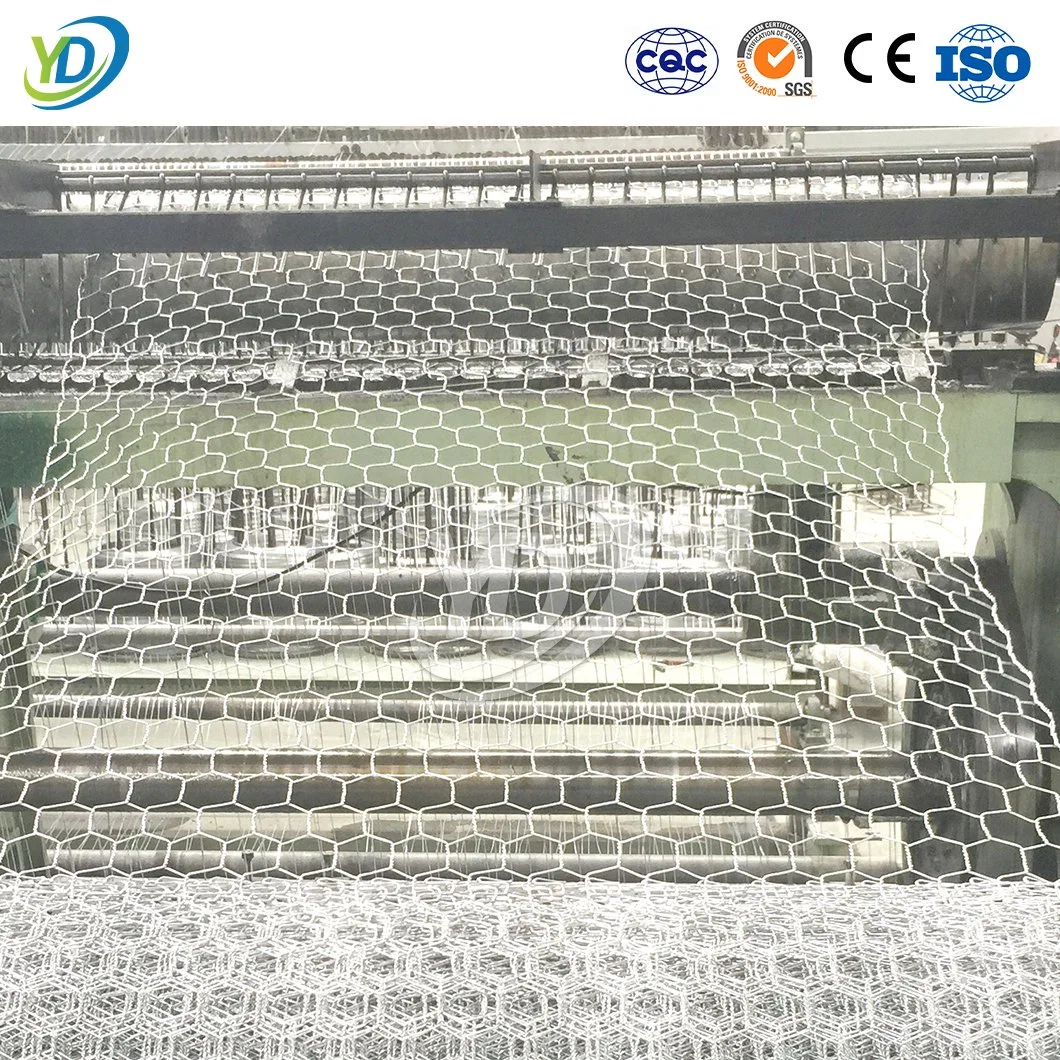 Yeeda PVC Coated Wire Mesh 1 4 Inch Manufacturing China 1.8mm-4.5mm Diameter Stainless Steel Hex Mesh Used for Gabion 100 X 50