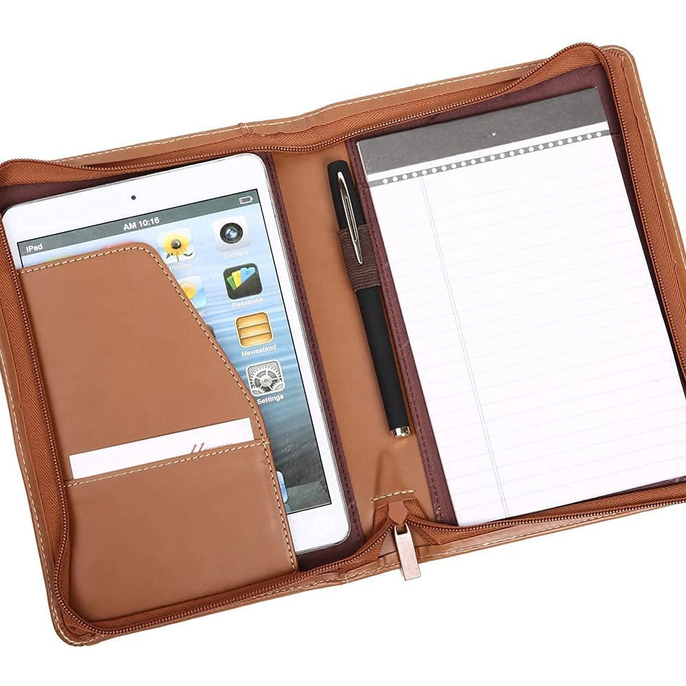 حافظة من الجلد المخصص PU Executive Folder Organizer A5 Padfolio