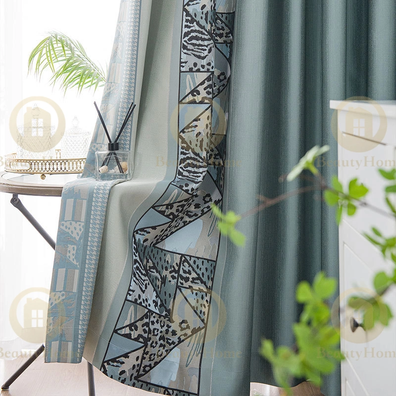 High Level Yarn Dyed Modern Simple Design Blackout Wholesale Living Room Color Woven Jacquard Curtain Fabrics