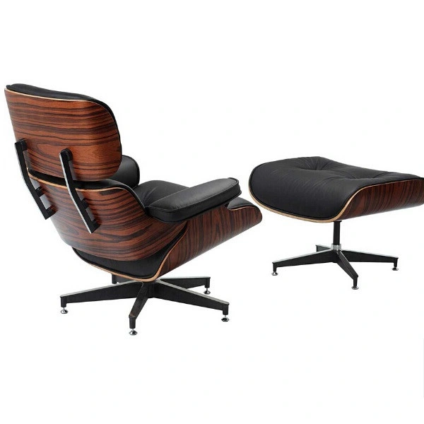 Modern Chaise Lounge Leisure Chair Leather and Steel Tubular Frame Lounge Chair