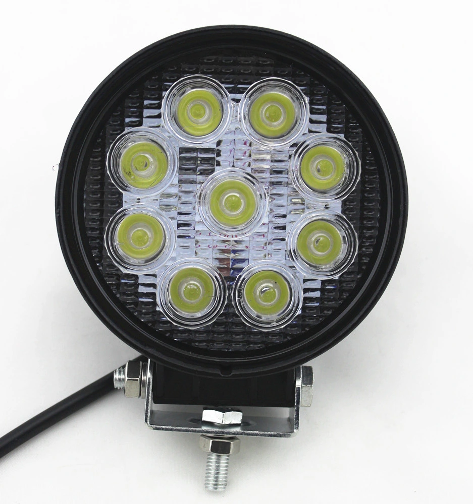 High Performance Quality Powerful Round or Square Ultra Offroad Lamp Car Truck ATV Flood Beam Sport LED Foco Faenero LED 27W 9 LED