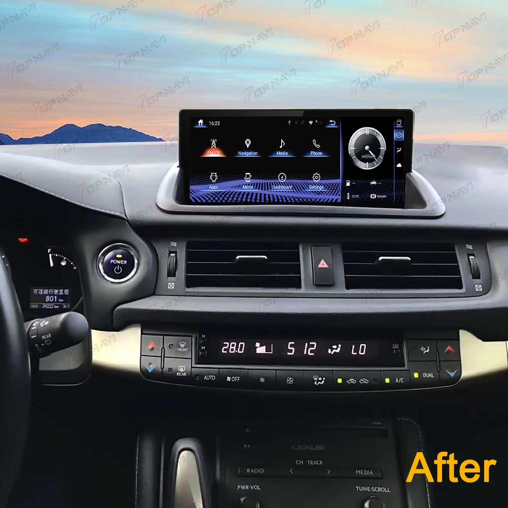 10,25" Android for Lexus CT 2011-2017 Navegación para el coche Reproductor GPS DSP CarPlay