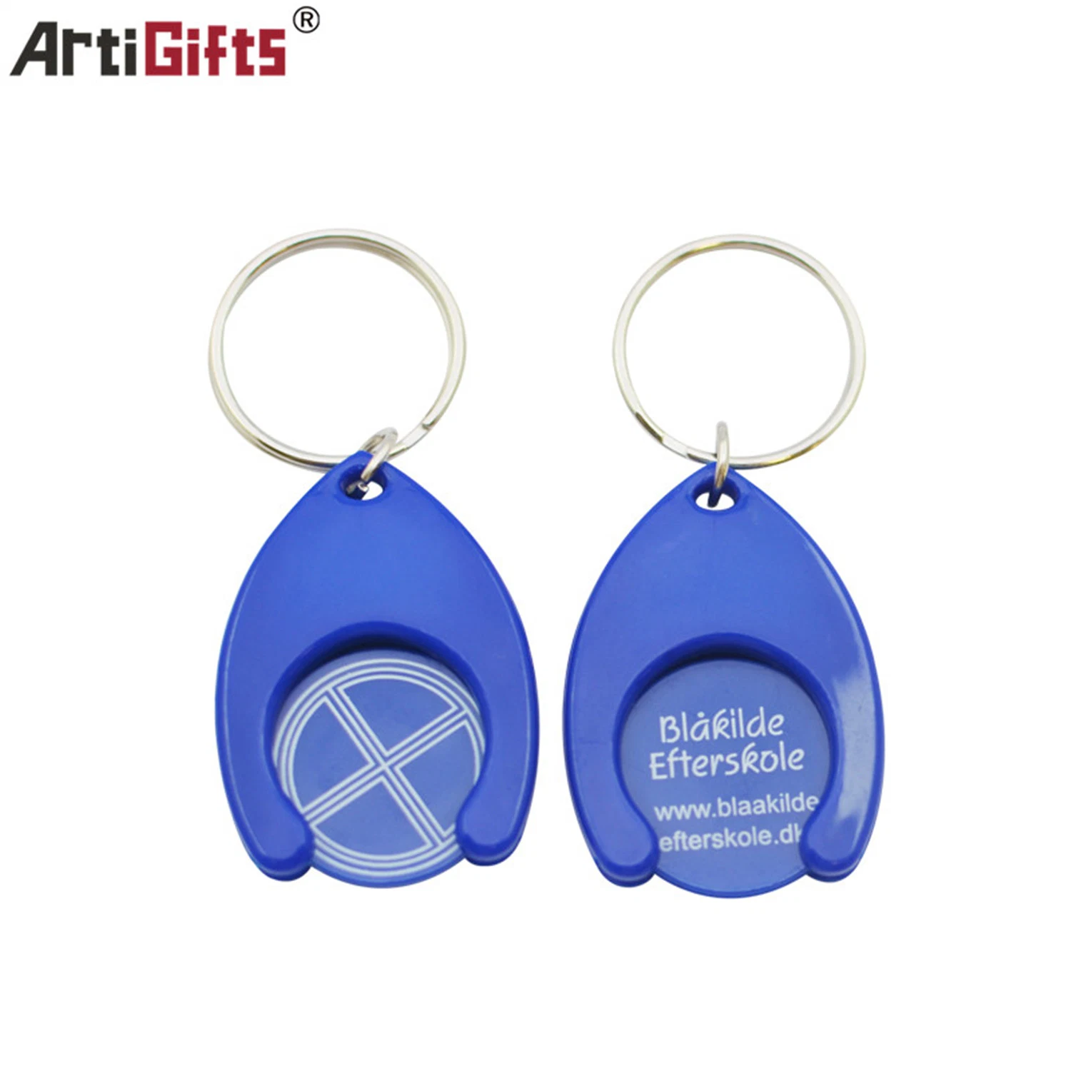 Custom Metal Shopping Supermarket Logo Trolley Coin Key Chain