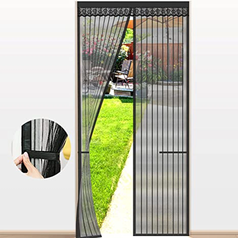 Hanging DIY Magnetic Double Fly Screen Door Mosquito Net Encryption Door Curtain