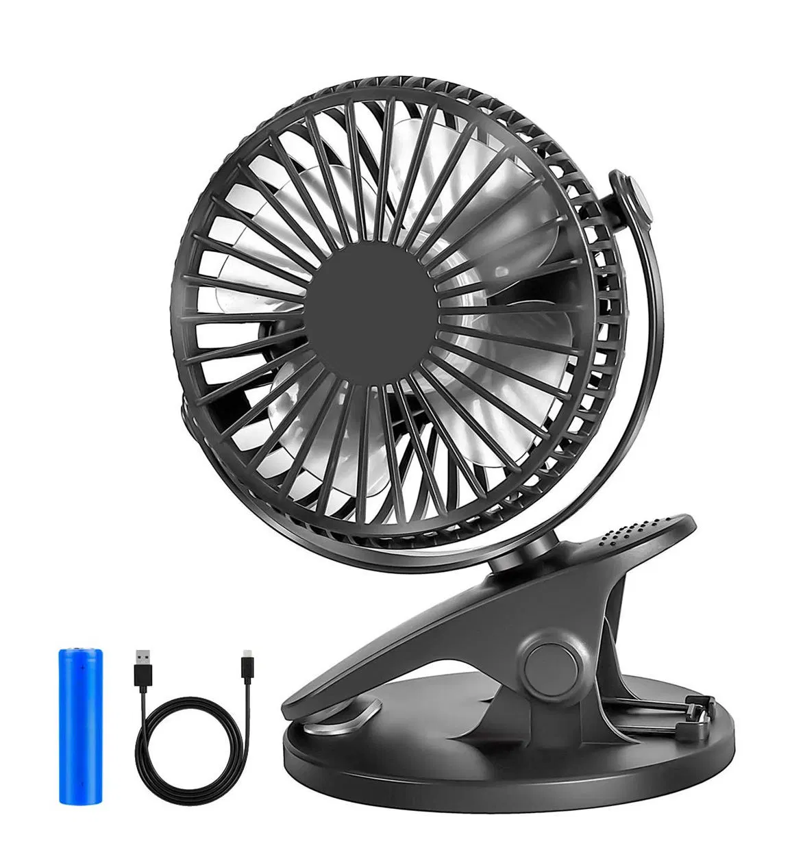 3 Speed Mini Clip Personal Quiet Electric 4 Inch USB Desk Fan