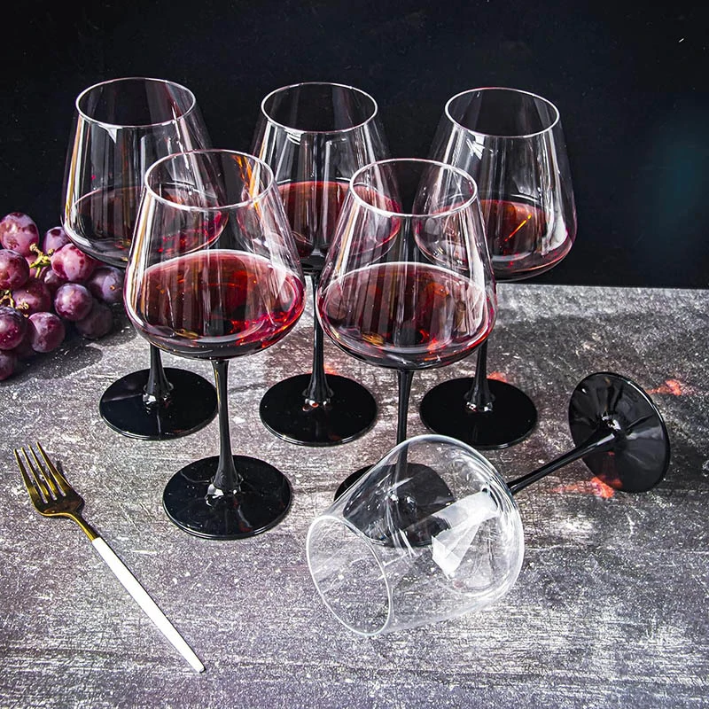 Luxury Long Stem Transparent Luxury Custom Modern Style Lead-Free Crystal Unique Red Wine Glass