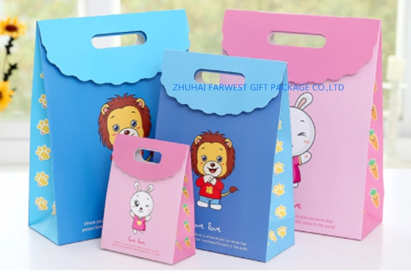 Small Paper Hand Bag with Handle Cute Printing Wholesale/Supplier Good Price