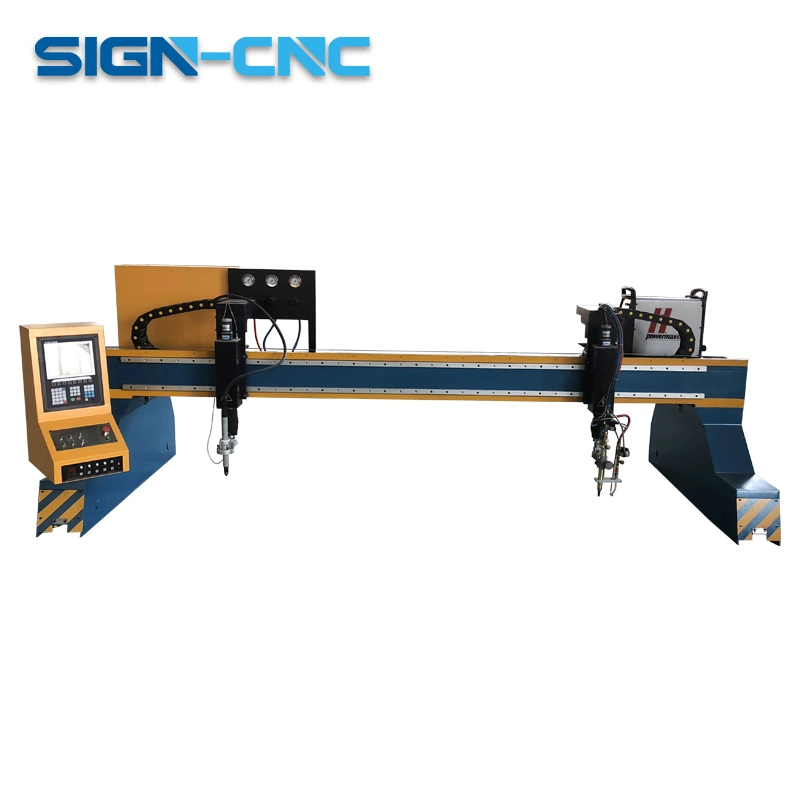 Zwei Köpfe Plasma und Sauerstoff Kopf Gantry Portable CNC Plasma Brennschneidemaschinen