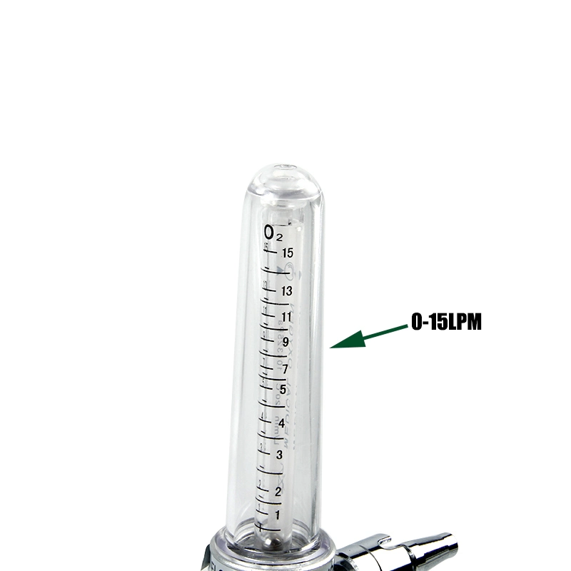 Medical Oxygen Flowmeter with Humidifier Bottle British Adapter