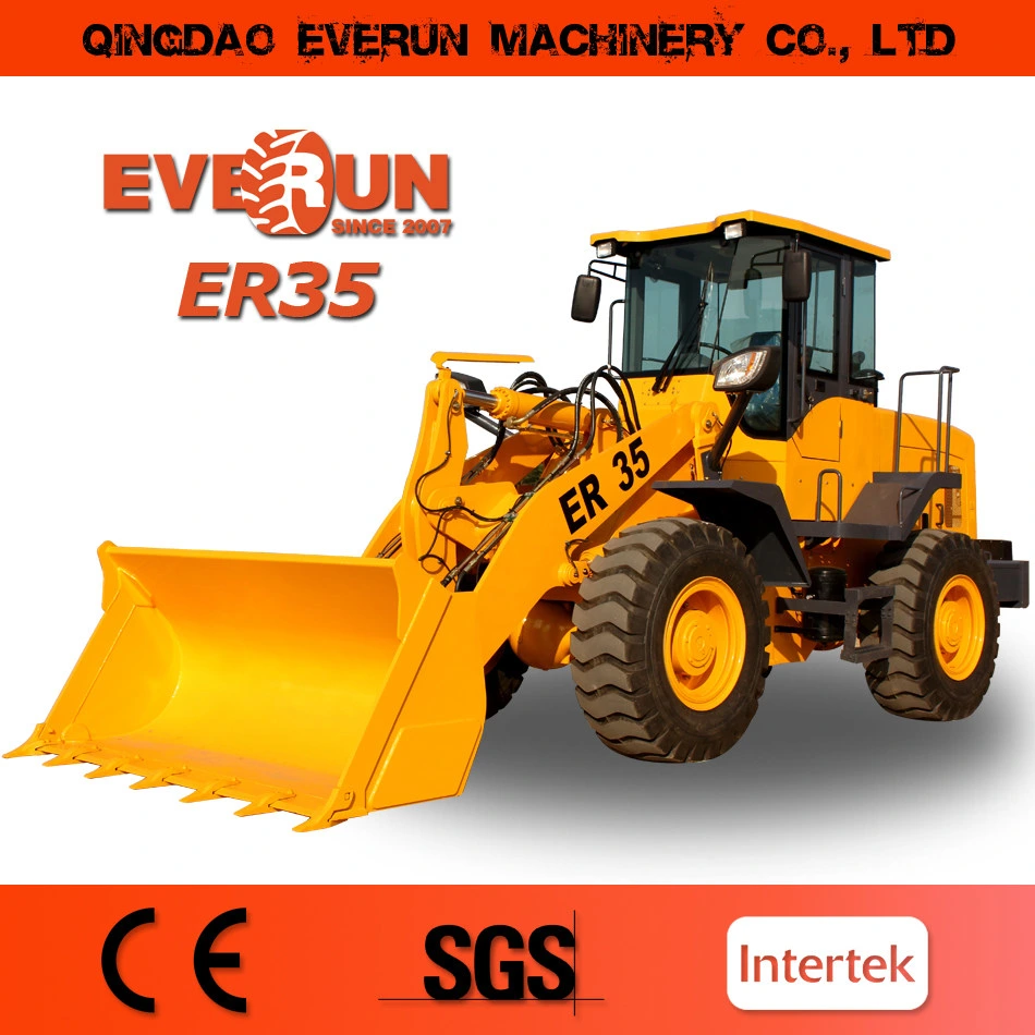 Qingdao Everun 3.0 Ton Wheel Loader with Adjustable Pallet Forks for Sale