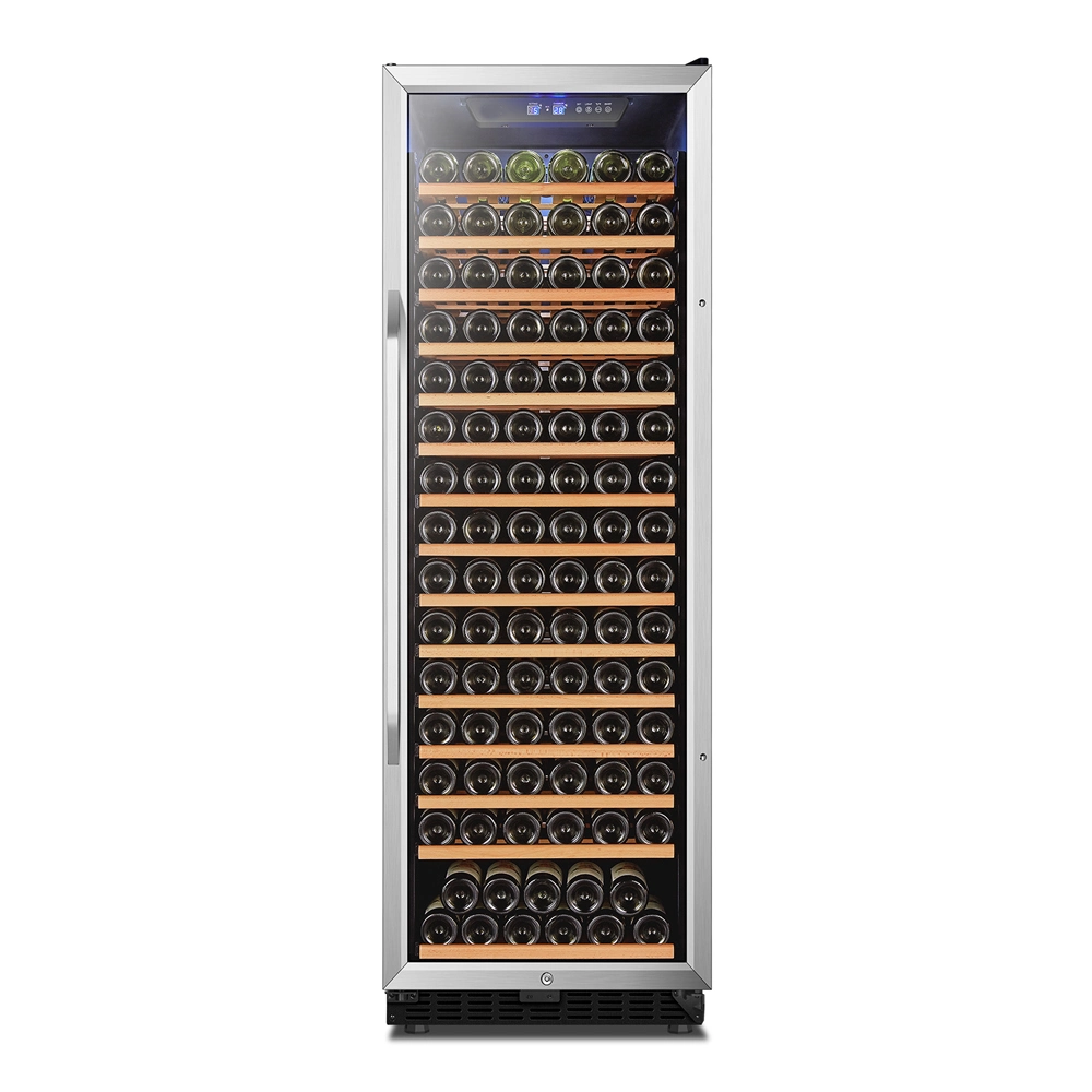 Brand New Free Standing Black Display Single Zone Wine Cooler