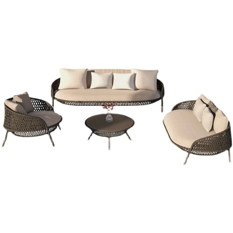 Outdoor Rattan Weaving Single Person Leisure Balcony Sofa Set Furniture Living Room