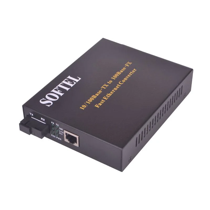 100Mbps RJ45 to 1000m Single-Mode Sc Fiber Media Converter