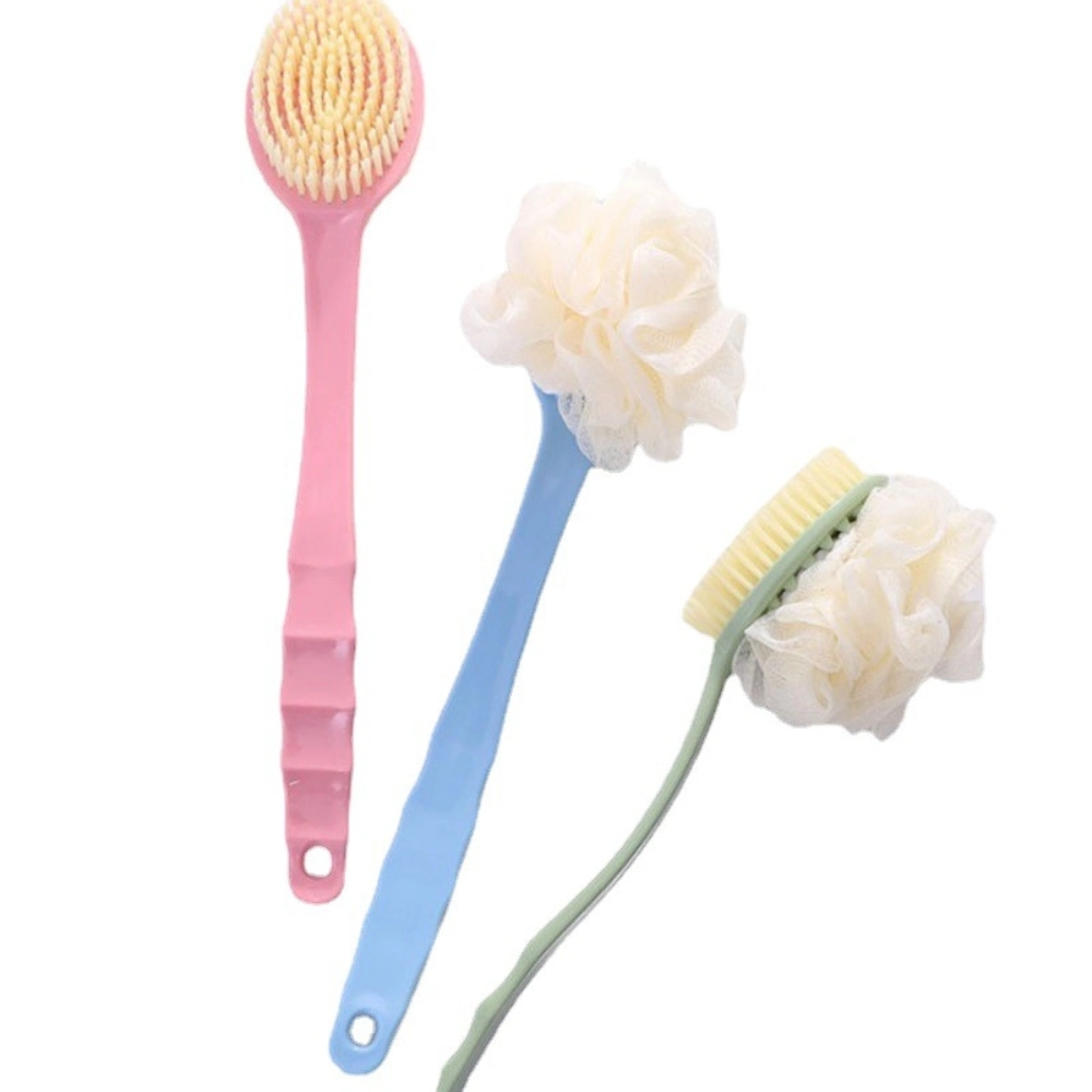 Long Handle 2in1 Body Bath Brush with Soft Bristles and Loofah Mi24969