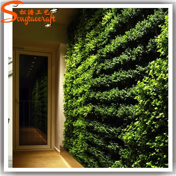 Artificial Indoor Decoration Green Grass Wall