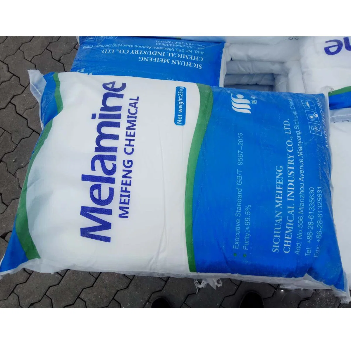 99.8% Min White Melamine Powder Used for Cement