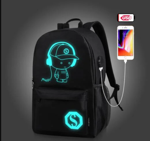 Travel Laptop Men&prime; S Computer Backpack Logo Customized with USB Charging Port Sports Backpack Business Casual Gym Backpack Bag Student Teenagers Backpack