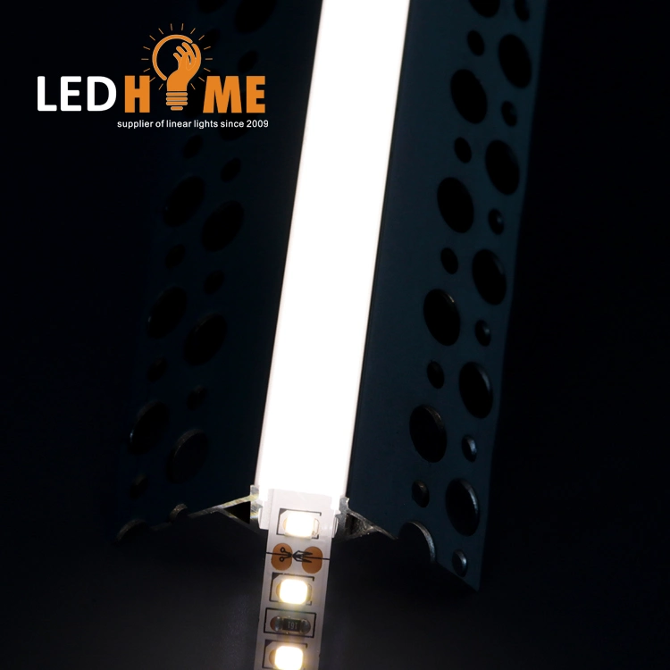 Rimless Aluminium Extrusion LED Profile #Al-D10 Indoor LED Lighting for Corner Recessed in Drywall