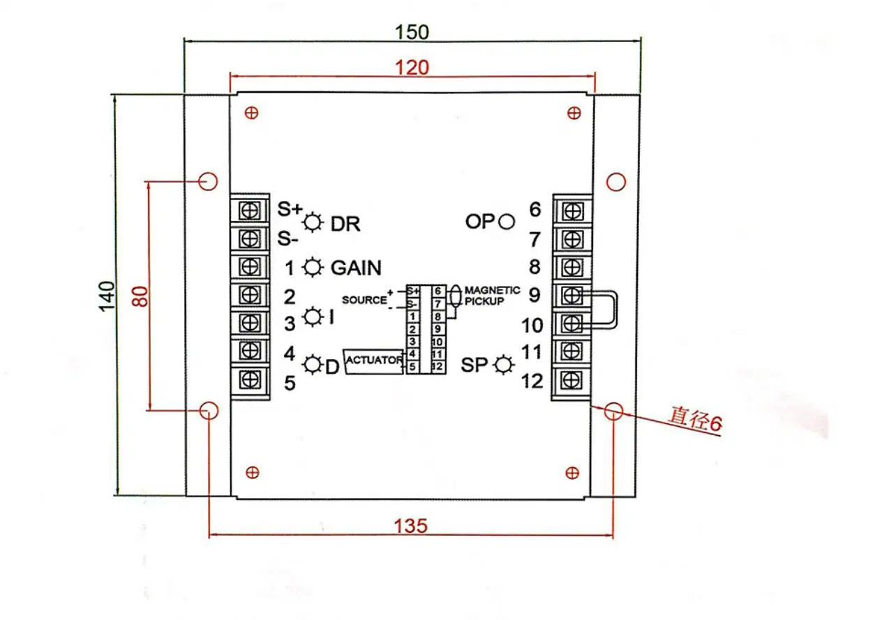 Substituição do controlo de velocidade DC 24V XS-400b-03 para Toho Mitsubishi Diesel Controlador de velocidade de peças sobressalentes do motor